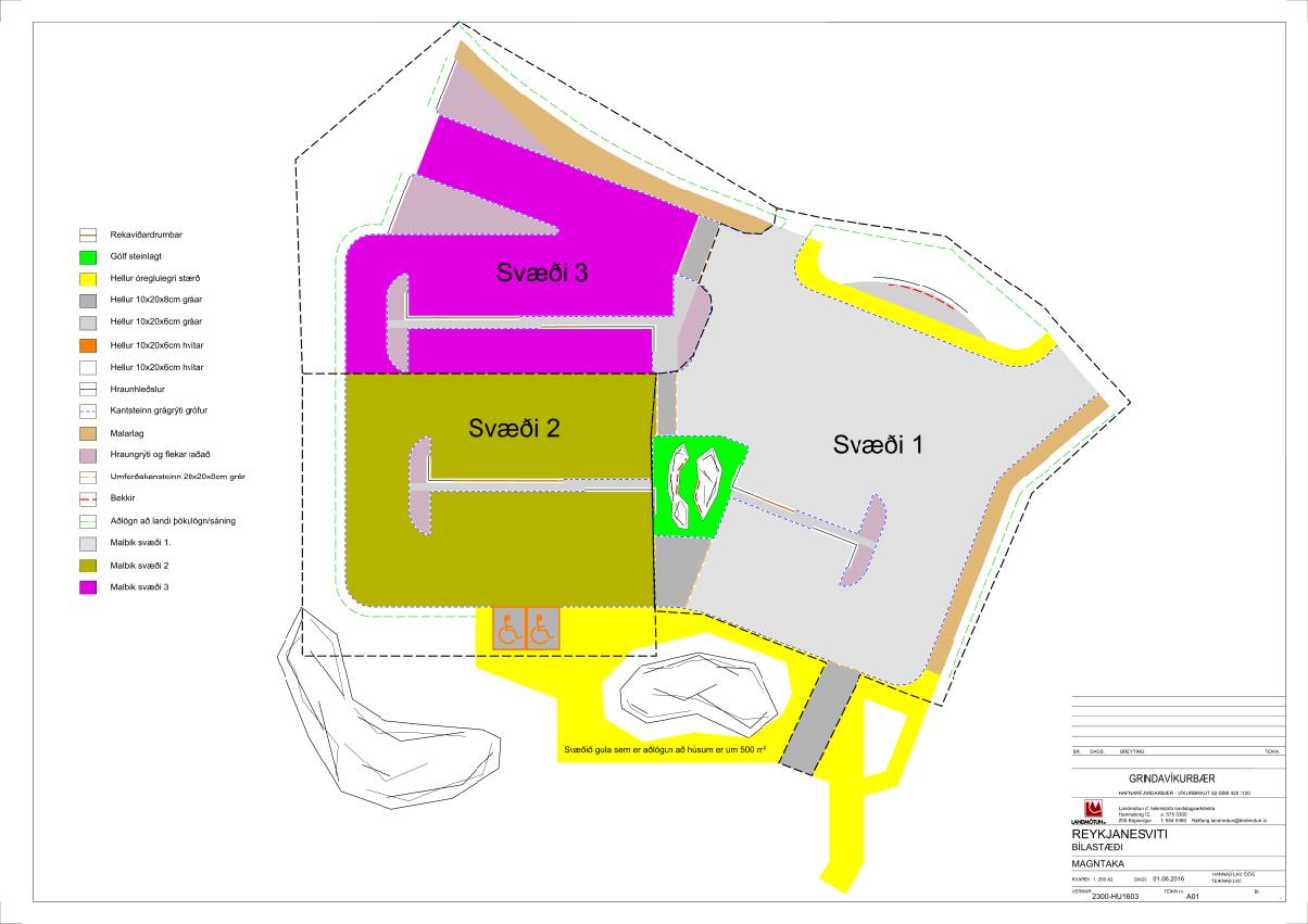 Bílastæði við Reykjanesvita - áfangar Bílastæði við Reykjanesvita - áfangar