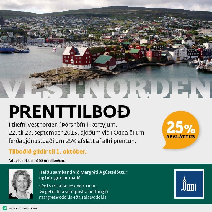 Prenttilboð frá Odda