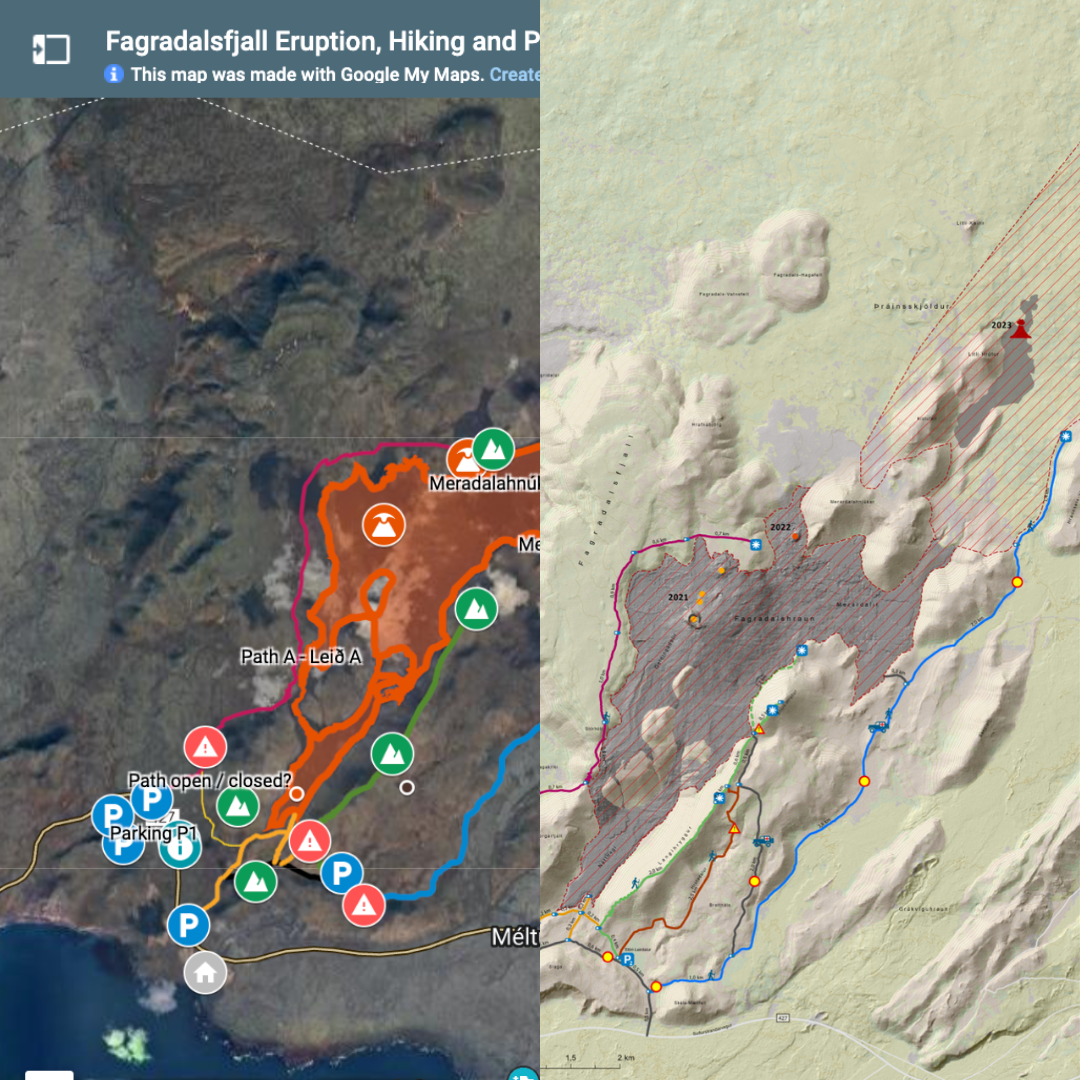 Meridalur Map Path D is now path E - Merardalaleið | Visit Reykjanes