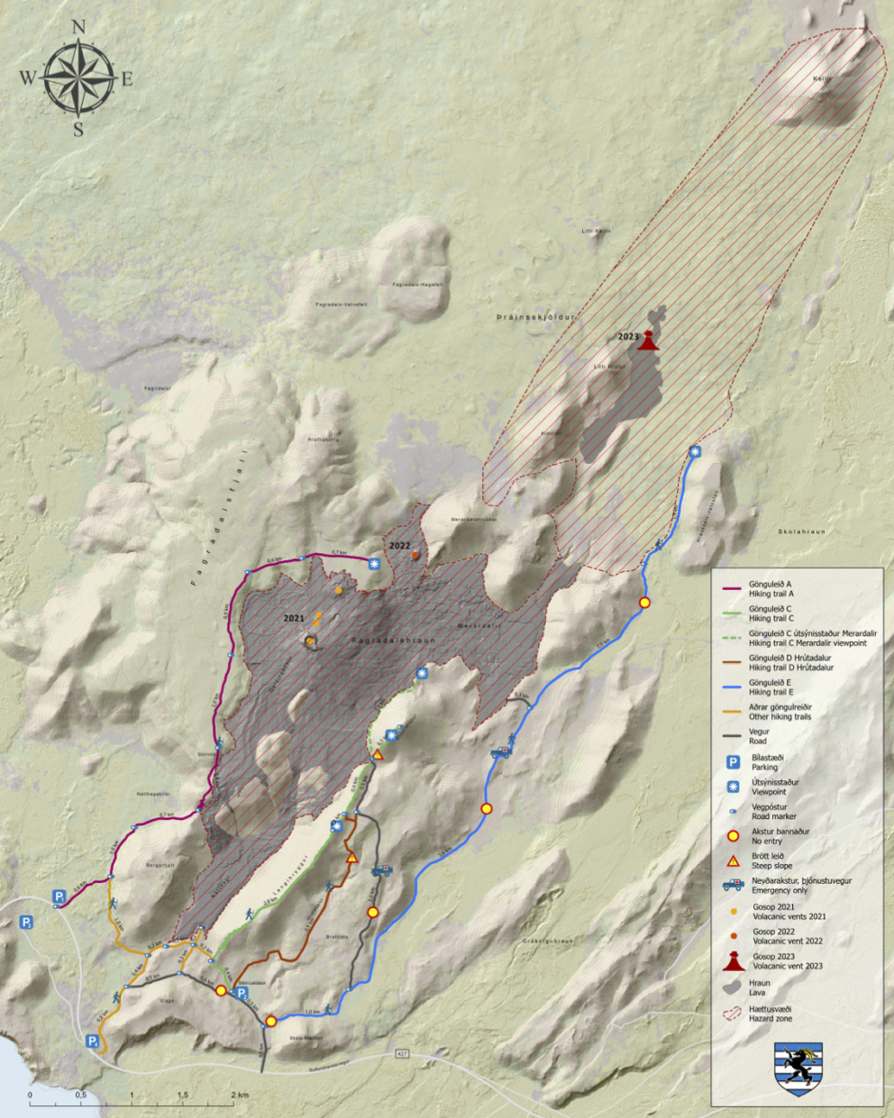 New hiking map of the area