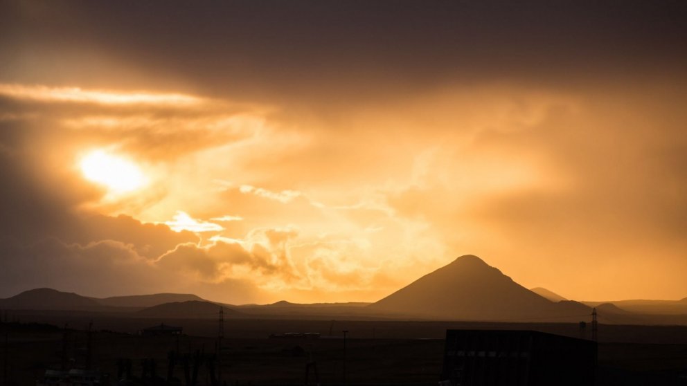 Keilir í morgunsólinni    Mynd: Arnar Hafsteins