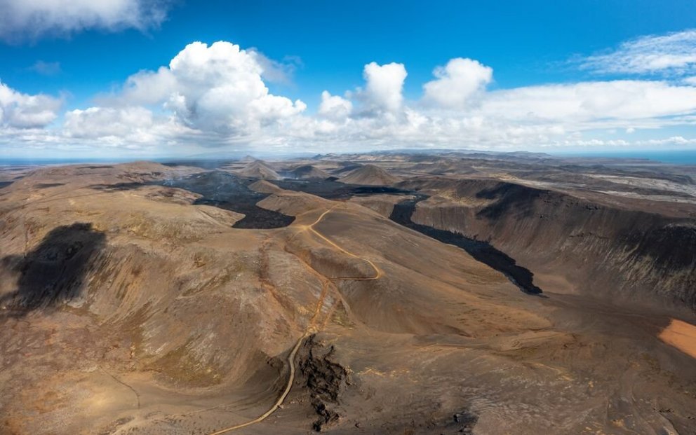 View to Mt. Fagradalsfjall last June