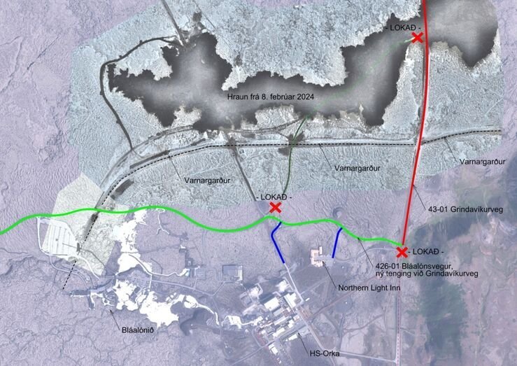 Overview of the new roads.