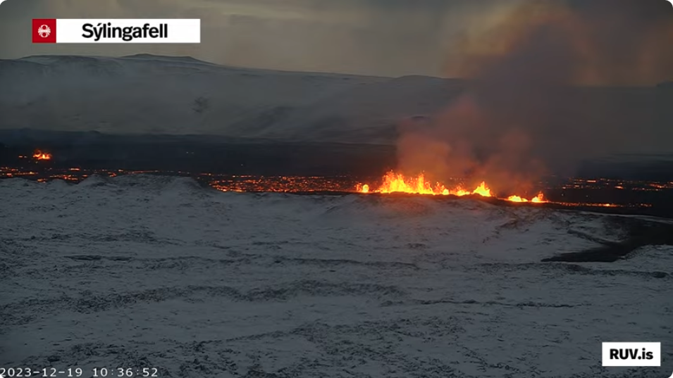 Screenshot from live feed this morning, 19. December 2023