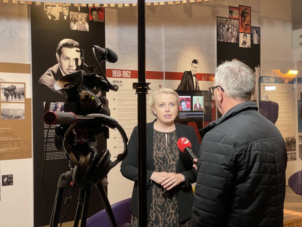 Þuríður Aradóttir Braun í viðtali hjá Páli Ketilssyni ritstjóra Víkurfrétta.