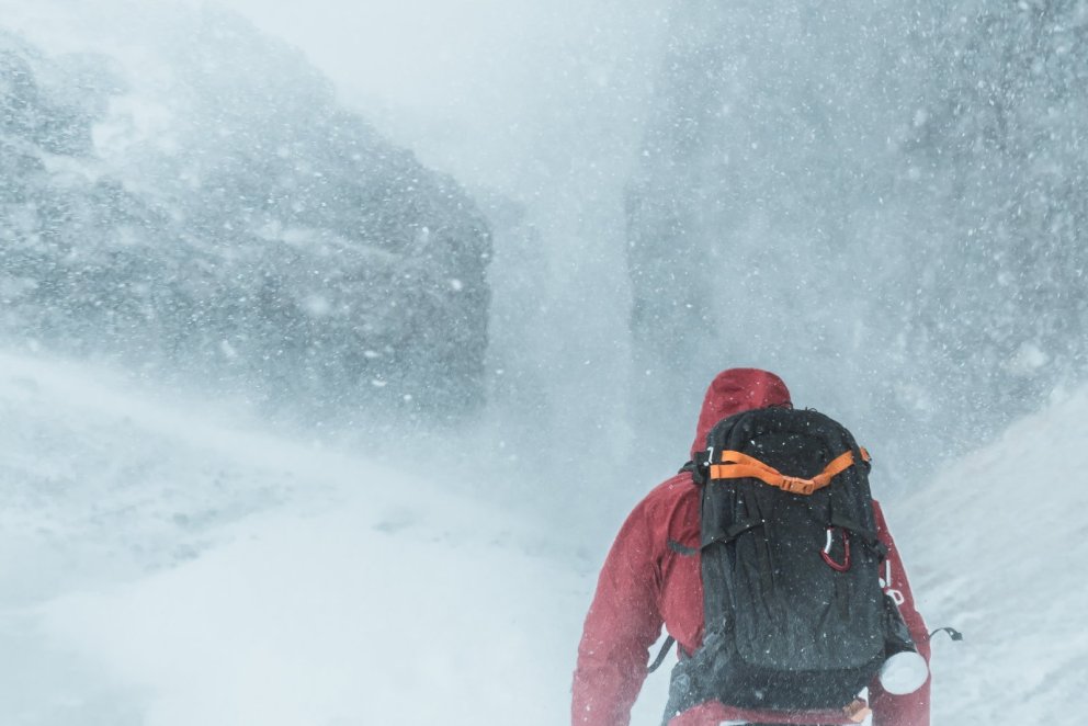 Winter conditions in the mountains in Reykjanes can be extreme
