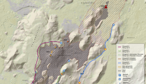 New hiking map of the area