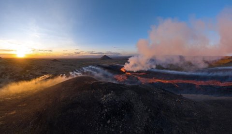 From the eruption site. Photo: H0rdur