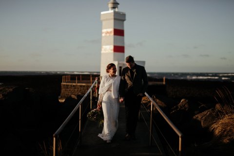 The wedding was held at the toe of Reykjanes peninsula, at Garðskagaviti (lighthouse of Garður) on a&hellip;