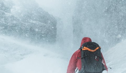 Winter conditions in the mountains in Reykjanes can be extreme